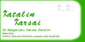 katalin karsai business card